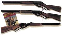 Puška Red Ryder 111, model 40 z roku 1947 (nahoře); Dvě různé pušky limitovaných sérií -model 1938 (dole)
