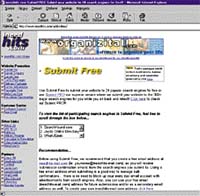Stránka na serveru Ineedhits.com, ze které lze provést registraci vyplněním formuláře. Jednotlivé centrály vám pak zasílají e-maily potvrzující úspěšnou registraci