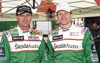 Piloti nejvýkonnějších oktávek - Armin Schwarz (vlevo) a Bruno Thiry. Na vstup do královské kategorie WRC se připravuje i nadějný český jezdec Roman Kresta