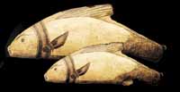 Mumie ryb měly zemřelému sloužit jako potrava. Mnohé z nich však byly podvrhy - žádnou rybu neobsahovaly