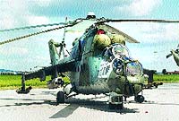 Bitevní vrtulník Mil Mi-24 v barvách naší armády 