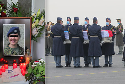 Speciál dopravil do Česka ostatky zesnulé vojačky Míši (†27). Dojemné loučení kolegů