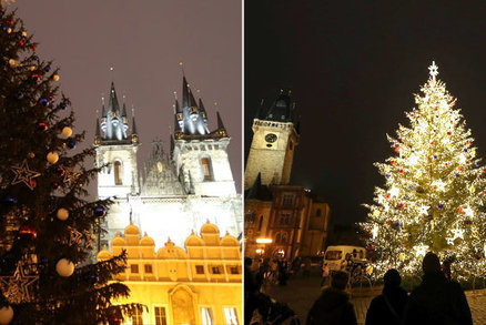 ŽIVĚ: Vánoční strom na Staroměstském náměstí v celé své kráse! Takhle vypadá rozsvícený