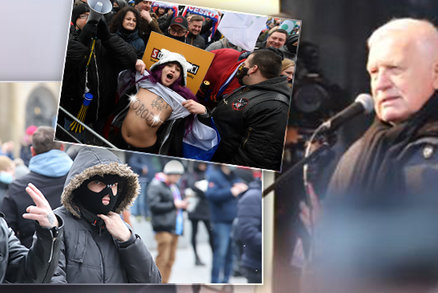 Demonstrace proti vládním opatřením: Do centra Prahy nakráčely dva tisíce nespokojenců, organizátor pochybil