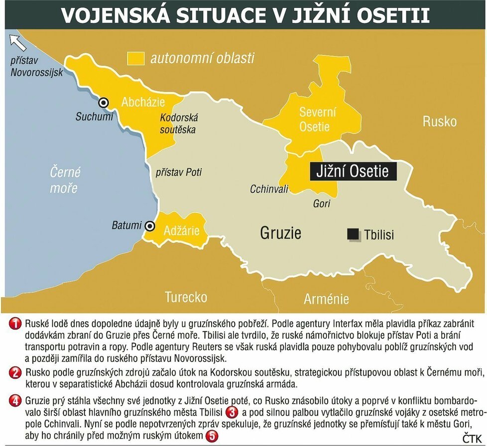 jižní osetie mapa Vzkaz Gruzíncům: Držte se! | Blesk.cz jižní osetie mapa