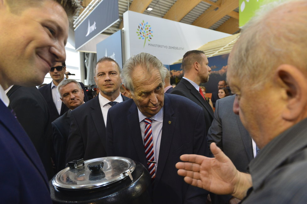 Miloš Zeman visited the earth for the breadwinner (23.8.2018)