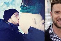 Justin Timberlake ukázal těhotenské bříško své ženy: Letos dostanu ten nejlepší dárek!