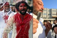 Krvavý svátek muslimů: Bičují se a noži řežou sebe i děti