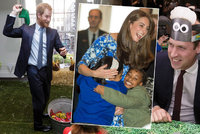 I královská rodina se umí bavit! William, Harry a Kate házeli holínkou kvůli charitě
