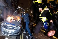 Policejní auta zapalují zbohatlíci v oblečení za tisíce! Londýn se proměnil v bitevní zónu