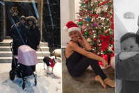 Vánoční dojezd slavných: Chodúr v očekávání, Kobzanová s kočárkem ve sněhu, Absolonová „uvězněná“ doma mezi plenkami!