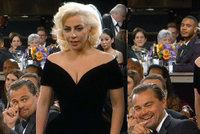 DiCaprio se vysmál Lady Gaga, ta do něj vrazila! Jeho výraz? Ten je konečně na Oscara!