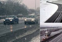Náledí a sníh komplikují ranní dopravu. Kamiony nemohly do Polska