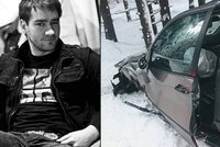 Zpěvák Marek Ztracený boural na sněhu: Jeho vůz je na šrot