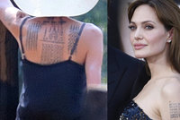 Angelina Jolie odhalila záda: Má tři nová tetování! Co znamenají?
