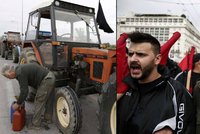 Traktor přes cestu, tisíce naštvaných farmářů: Řeckem zmítají další protesty