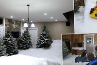 Nejbláznivější zimní nápad: Táta proměnil obývák ve sněhové království!