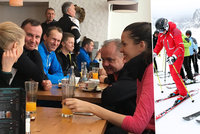 Prezidenti na lyžích: Do Tater vytáhli sjezdovky i své pohledné dcery