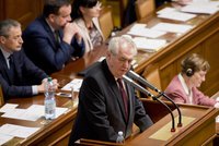 Živý přenos: Prezident Miloš Zeman na návštěvě Poslanecké sněmovny