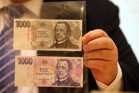 Mezi padělky českých bankovek vede pětistovka a tisícovka. Ale ubylo jich