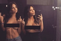 Prostředníčky a kůzlátka: Kim Kardashian a Emily Ratajkowski jsou sprosťandy