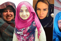 „Je suis Eman.“ Lidé se šátky vyjadřují podporu muslimce z Teplic