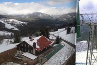 Aprílové počasí: Na Šumavě a v Krkonoších sněžilo. Vítr zastavil lanovku