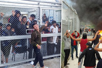 Zapálené popelnice, ohlušující granáty: Uprchlíci běsní kvůli návratu do Turecka