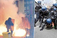 Tvrdé protesty ochromily Francii: 24 zraněných policistů, 124 zatčených
