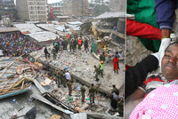 Dav tleskal, když ze sutin vytáhli dítě. Zřícení budovy v Nairobi ale nepřežilo 12 lidí