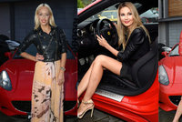 Přehlídka krásy v půjčovně luxusních aut: Kynychová, Parmová a Leová ukázaly sexy stehýnka