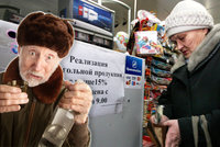 Rusové šetří: Vodky vypijí míň než Češi a upírají si maso