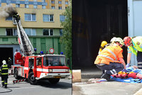 Požár bytu v Praze 4: Muž před plameny vyskočil z okna