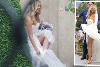 Nevěsta Kuchařová si utírala špinavé nohy do svatebních šatů! Až tohle uvidí návrhářka, tak ji klepne