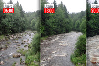 Česko „pod vodou“: Ráno byly řeky vyschlé, večer už se vylévají z koryt