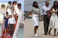Obama vyvezl ženu a dcery na ostrov pro smetánku USA. Naposledy coby prezident