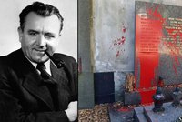 Útok na hrob Gottwalda a dalších komunistů: Někdo ho zacákal rudou barvou
