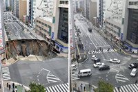 Video: Takhle se opravují silnice! Japoncům stačil na obří kráter pouhý týden