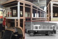 Muzeum MHD dává dohromady autobus z 20. let: Karoserie fungovala jako seník, podvozek podpíral včelín