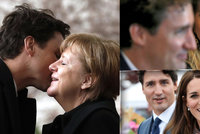 Pusa s Angelou, Ivanka „paf“ i rozpačitá Kate: Premiér Trudeau učaroval slavným ženám