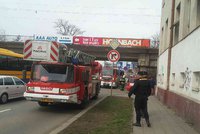 V bytě v Brně začalo hořet. Hasiči zachránili tři dospělé a dítě, pes nepřežil
