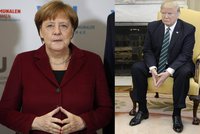 Trump přivítá Merkelovou v Bílém domě: Po EU a migraci společná večeře