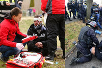 Baníkovci řádí před stadionem Opavy, situace se vyhrocuje: Zranění i zatýkání!