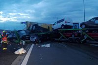 Nehoda tří kamionů zablokovala Pražský okruh: Policie zavřela Cholupický tunel