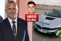 Komentář: Zemanův „chlapeček“ v policejním superautě. A reklama pro BMW