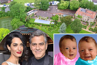 Dvojčátka George Clooneyho: Tady budou vyrůstat! Bazén, kino, kurt i přístaviště