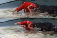 Krokodýl se zakousl muži do hlavy! Děsivý útok natočil svědek na video