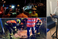 Fotky z nehody Zemanova muže v policejním žihadle: Hasiči dali 1. oficiální snímky