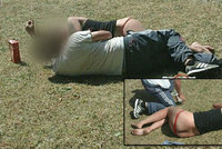 Žena z Chomutova si ustlala na trávě: Opilou a s nahým zadkem ji sbírali strážníci