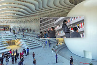 Ráj knihomolů: Futuristická knihovna Binhai ve městě Tchien-ťin v Číně